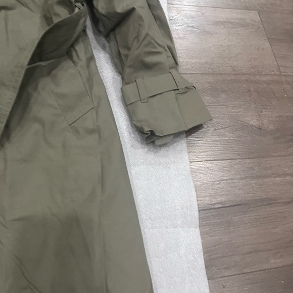 [40R]Aquascutum Men's Olive Green Trench Coat - Picture 4 of 10